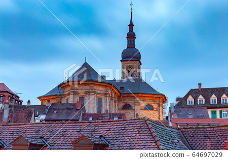 Bamberg. Aerial view of the old city in the 64697029
