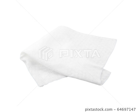 Wet antibacterial wipes isolated on a white 64697147