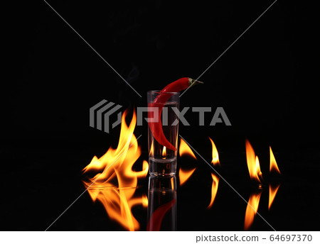 Stack of tequila on fire 64697370