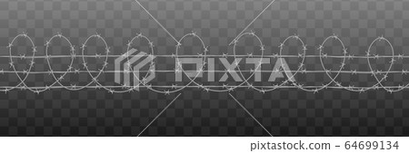 Realistic metal barbed wire for prison fence or gate security 64699134