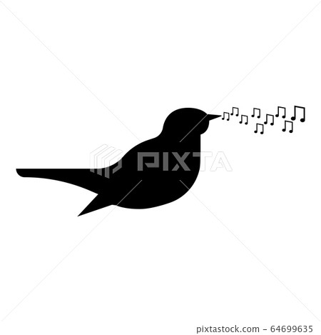 Nightingale singing tune song Bird musical notes Nightingale singing tune song Bird musical notes 64699635