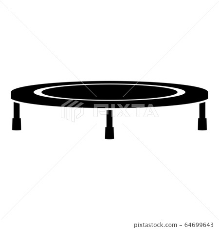Trampoline jumping for bounce icon black color  64699643