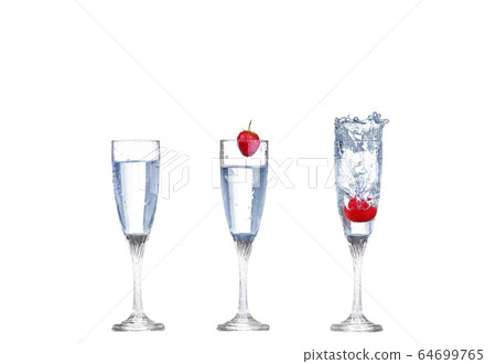 collage Glass of water isolated on a white collage Glass of water isolated on a white 64699765