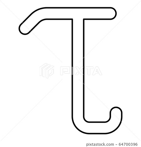 Tau greek symbol small letter lowercase font icon - Stock Illustration ...