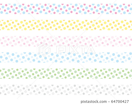 Colorful dot pattern divider tape - Stock Illustration [64700427] - PIXTA