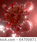 Closeup COVID-19 Coronavirus cells 64700871