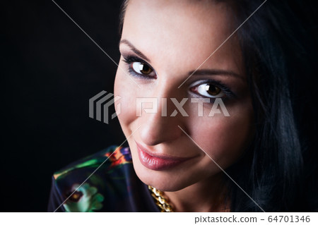 Portrait of pretty brunette. Swag girl. Fashion Portrait of pretty brunette. Swag girl. Fashion 64701346
