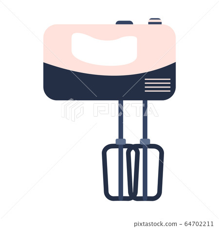 Flat electric handle mixer icon, kitchen appliance Flat electric handle mixer icon, kitchen appliance 64702211