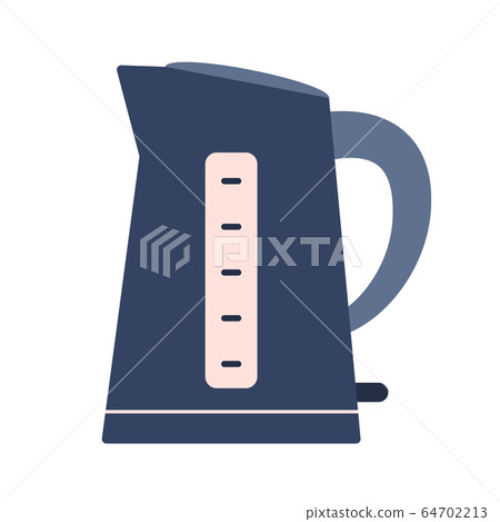 Flat electric kettle icon, kitchen appliance Flat electric kettle icon, kitchen appliance 64702213