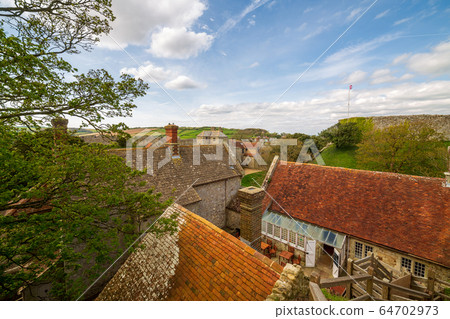 The view from Carisbrooke Castle on the Isle of Wight The view from Carisbrooke Castle on the Isle of Wight 64702973