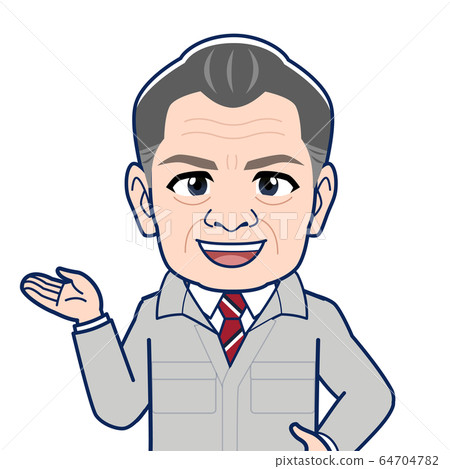 現場主管和工廠經理的插圖 64704782