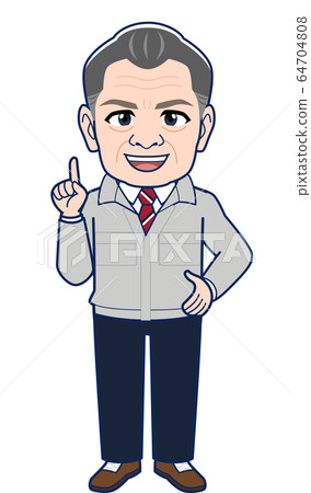 Illustration of site supervisor and factory manager 64704808