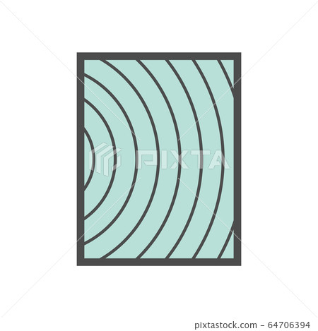 Wood material and sawmill industry vector icon 64706394