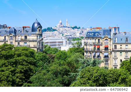 Paris cityscape Sacre Coeur France 64706942