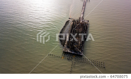 High angle view Aerial photograph of Abandoned 64708075