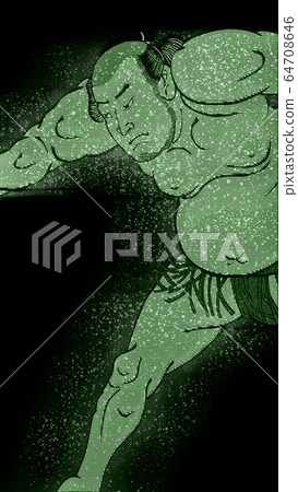Ukiyo-e Sumo wrestler 15 hologram 64708646