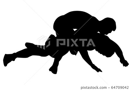 Sport silhouette wrestling 5 Sport silhouette wrestling 5 64709042