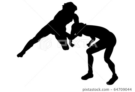 Sport silhouette wrestling 7 64709044