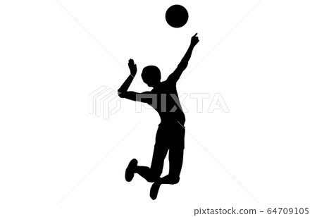 Sport silhouette volleyball 12 64709105
