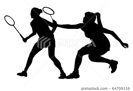 Sport silhouette badminton 3 64709116