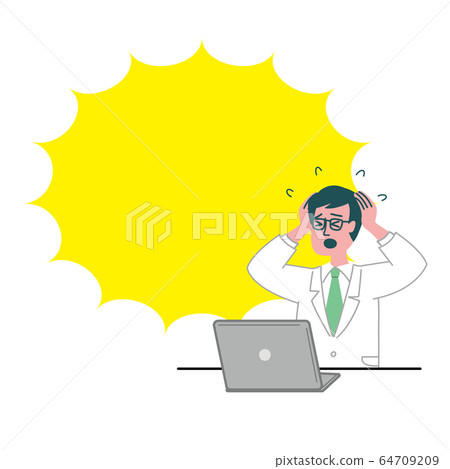 Doctor, doctor, male, computer, shock Doctor, doctor, male, computer, shock 64709209