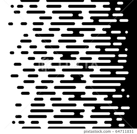 Vector Halftone Transition Abstract Wallpaper Pattern. Seamless Black And White Irregular Rounded Lines Background for modern flat web site design. - Vector 64711831