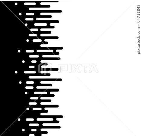Vector Halftone Transition Abstract Wallpaper Pattern. Seamless Black And White Irregular Rounded Lines Background for modern flat web site design. - Vector 64711842