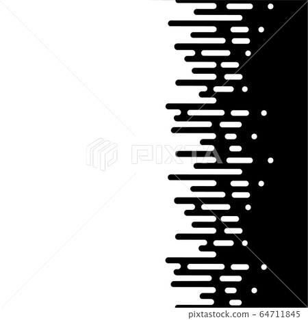 Vector Halftone Transition Abstract Wallpaper Pattern. Seamless Black And White Irregular Rounded Lines Background for modern flat web site design. - Vector 64711845