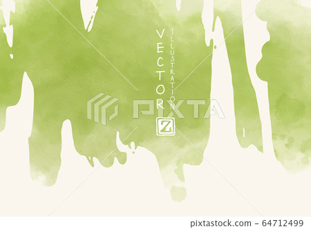 Abstract watercolor brush element on white 64712499