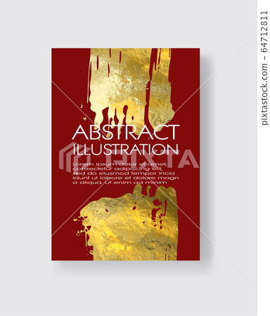Vector Red and Gold Design Templates. Abstract 64712811