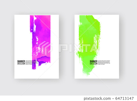 Elegant brochure template design ink brush element Elegant brochure template design ink brush element 64713147