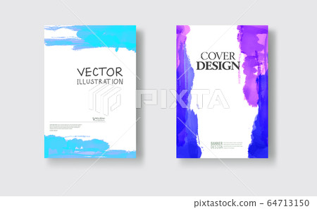 Elegant brochure template design ink brush element Elegant brochure template design ink brush element 64713150