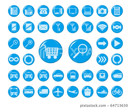 Button-like icon set Button-like icon set 64713630