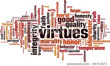 Virtues word cloud Virtues word cloud 64713671