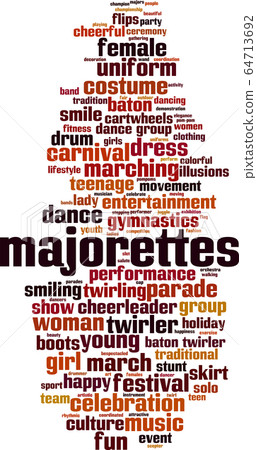 Majorettes word cloud Majorettes word cloud 64713692