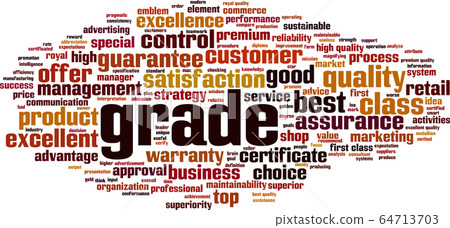 Grade word cloud concept Grade word cloud concept 64713703