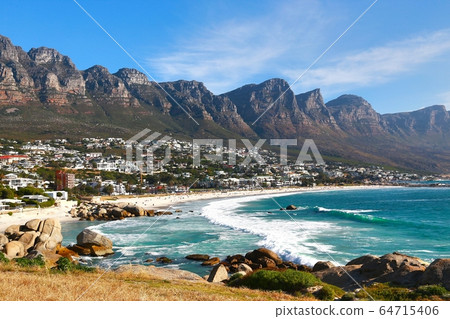 Camps Bay is the popular tourist destination in Cape Town, South Africa Camps Bay is the popular tourist destination in Cape Town, South Africa 64715406