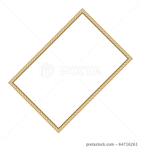 Rectangular empty wooden and gold gilded frame 64716261