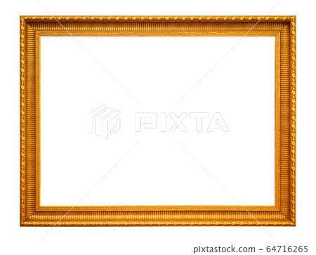 A rectangular empty wooden and gold frame A rectangular empty wooden and gold frame 64716265
