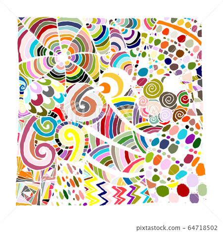 Zentangle ornament, sketch for your design 64718502