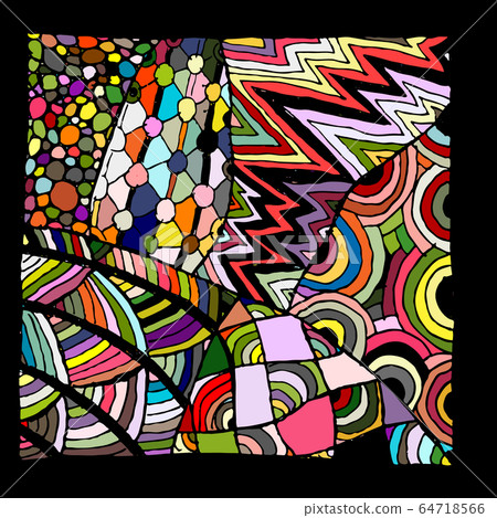 Zentangle ornament, sketch for your design Zentangle ornament, sketch for your design 64718566