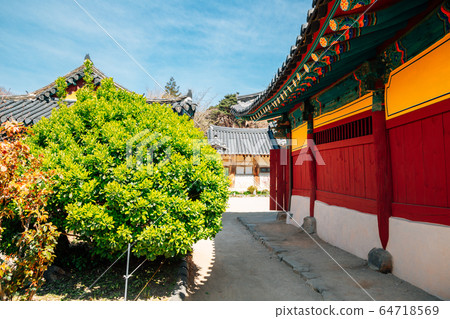 Gaesimsa Temple Korean traditional architecture in Seosan, Korea Gaesimsa Temple Korean traditional architecture in Seosan, Korea 64718569
