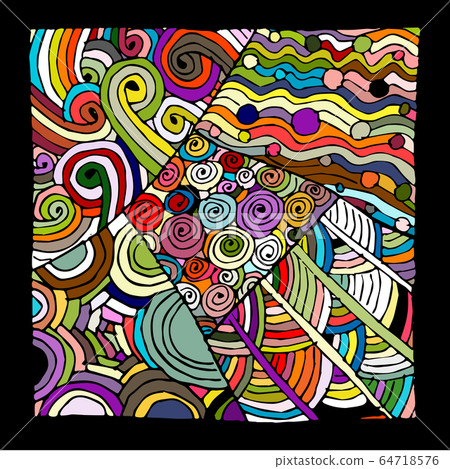 Zentangle ornament, sketch for your design Zentangle ornament, sketch for your design 64718576