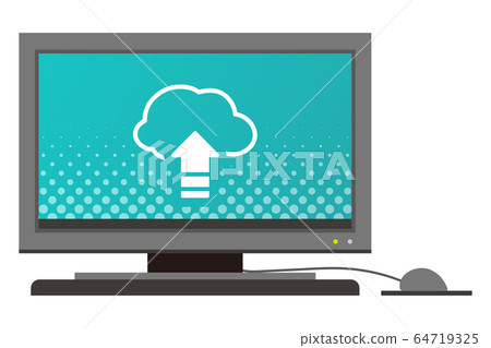 Cloud screen of desktop computer 64719325