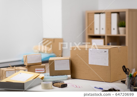 parcel boxes and packing stuff at post office parcel boxes and packing stuff at post office 64720699