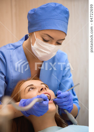 dentistry, patient examination and treatment at the dentist dentistry, patient examination and treatment at the dentist 64722699