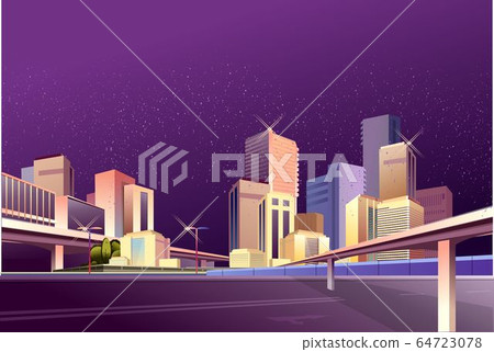 City street buildings, skyline view City street buildings, skyline view 64723078