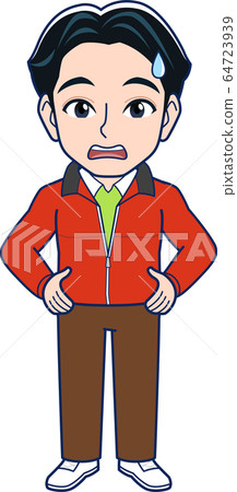 Young man in a red jacket 64723939