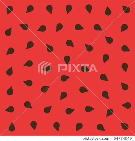 Watermelon with black seeds vector summer pattern - Stock Illustration ...