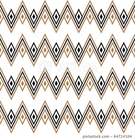Zig zag ethnic wigwam, mountains Seamless pattern Zig zag ethnic wigwam, mountains Seamless pattern 64724104